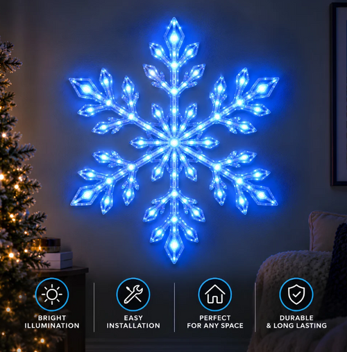 HomeSnow LED Snowflake Wall Set