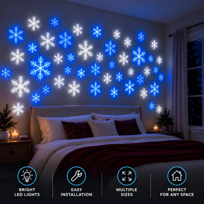 HomeSnow LED Snowflake Wall Set